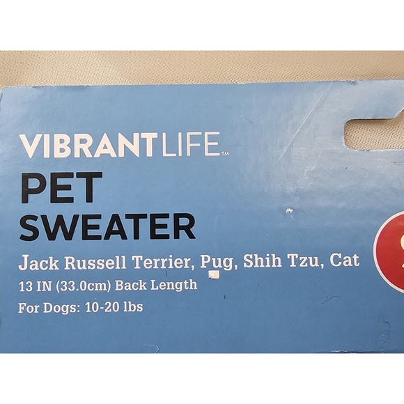 Vibrant Life Pink "Spoiled" Pet Sweater Size Small For Pets 10-20 Lbs 13" Back - Picture 4 of 7